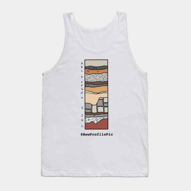 Archaeological Profile (The Dirt Podcast Original Design) Tank Top by Archaeology Podcast Network